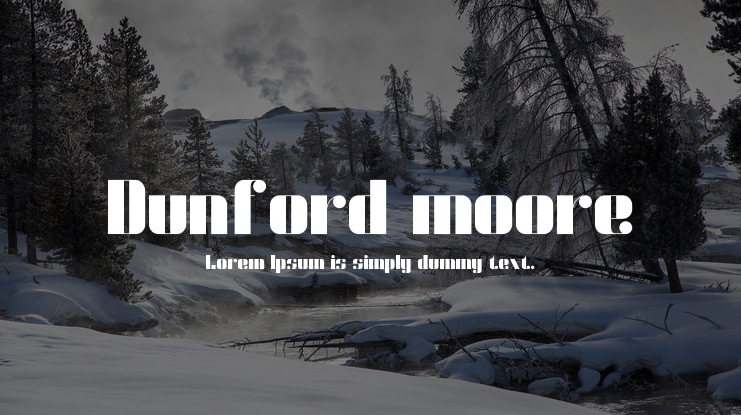 Dunford moore Font Family