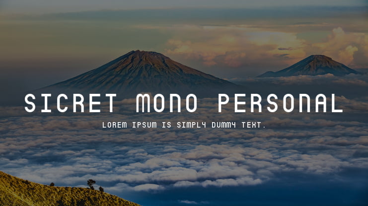 Sicret Mono PERSONAL Font Family