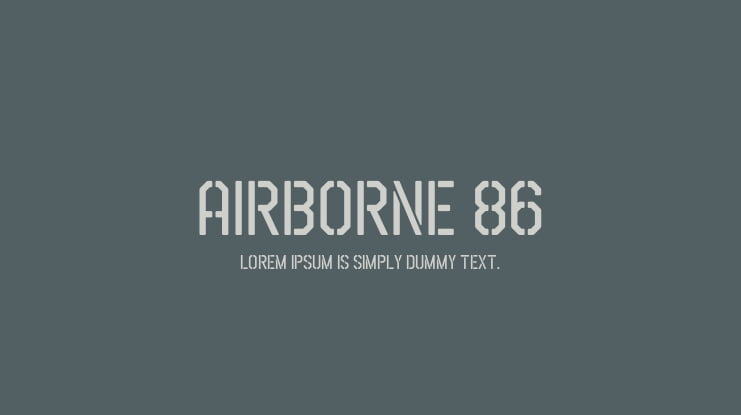 Airborne 86 Font