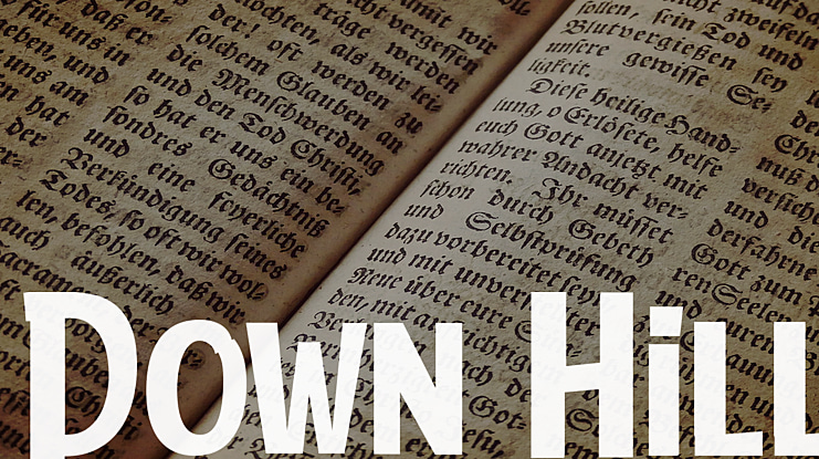 Down Hill Font