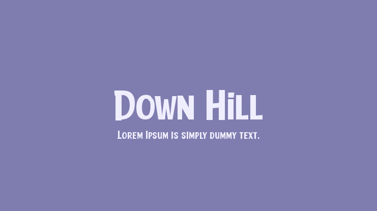 Down Hill Font