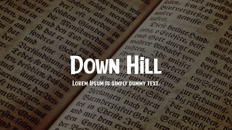 Down Hill Font