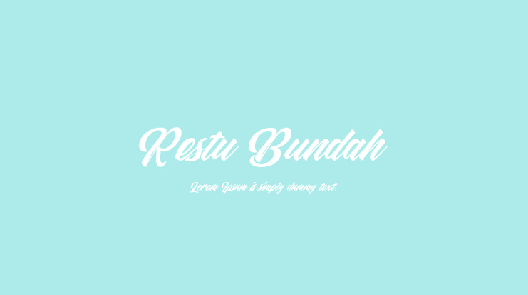 Restu Bundah Font