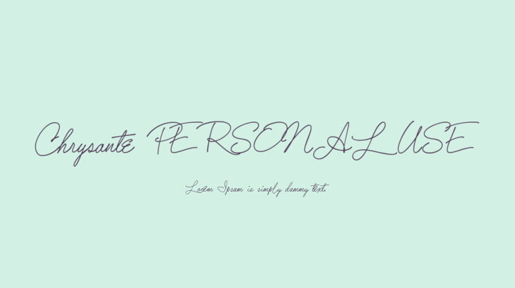 Chrysante PERSONAL USE Font Family