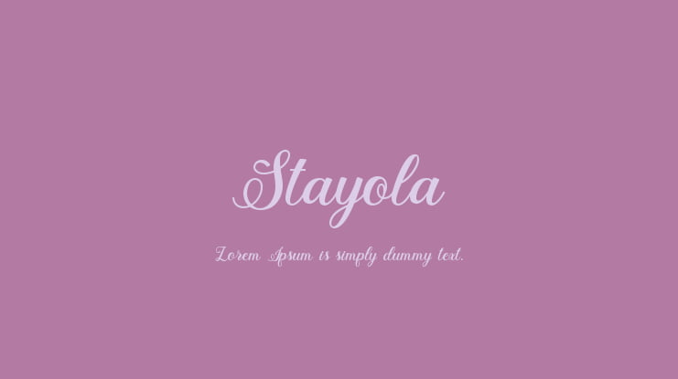 Stayola Font