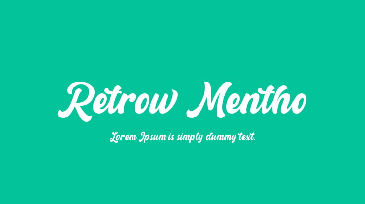 Retrow Mentho Font Family