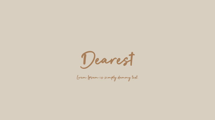 Dearest Font
