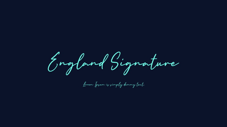 England Signature Font Family