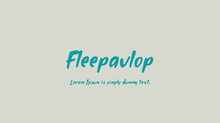 Fleepavlop Font Family