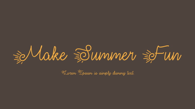 Make Summer Fun Font