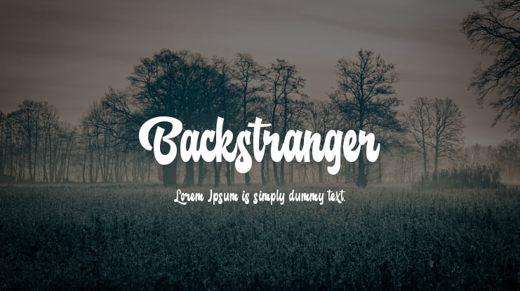 Backstranger Font Family