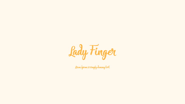 Lady Finger Font Family