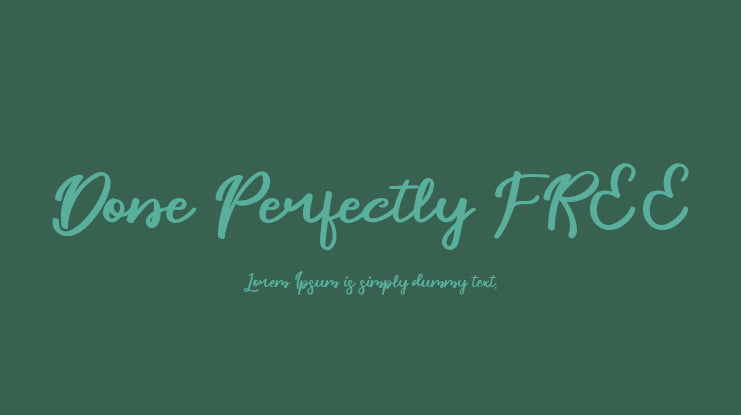 Done Perfectly FREE Font