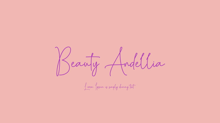 Beauty Andellia Font