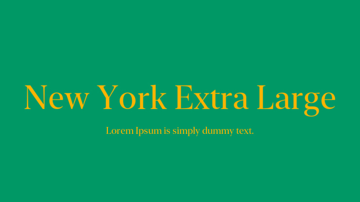 New York Extra Large Font Family
