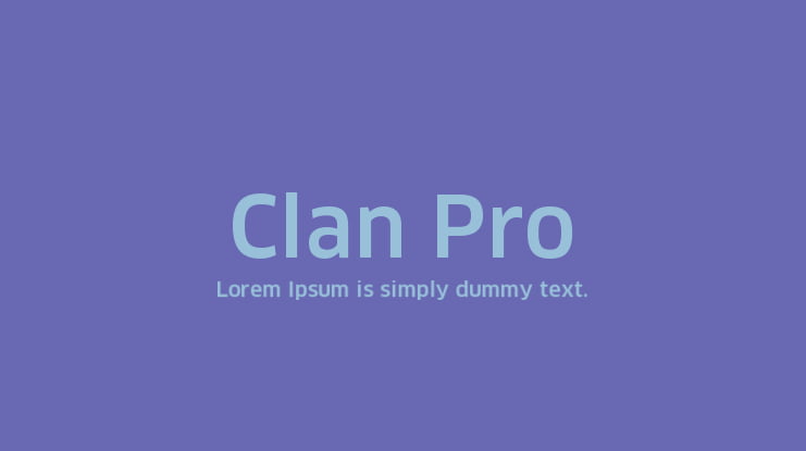 Clan Pro Font Family