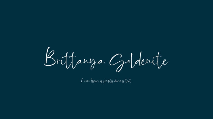 Brittanya Goldenite Font