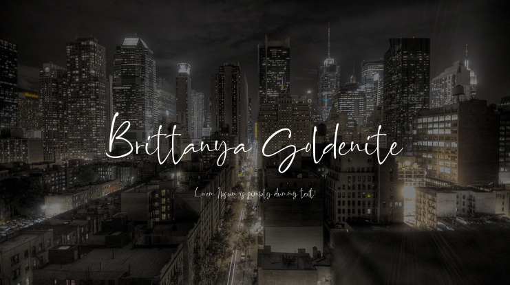 Brittanya Goldenite Font