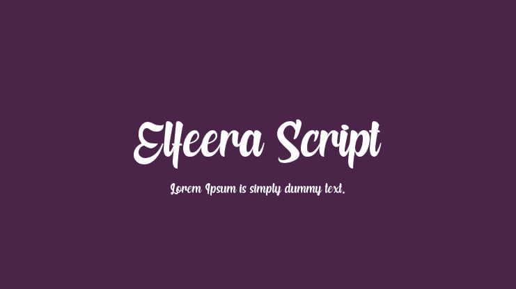 Elfeera Script Font
