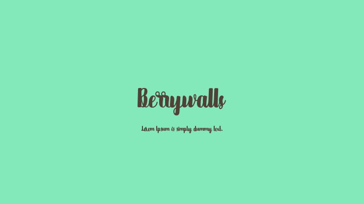 Berrywalls Font
