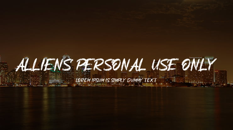 Alliens Personal Use Only Font