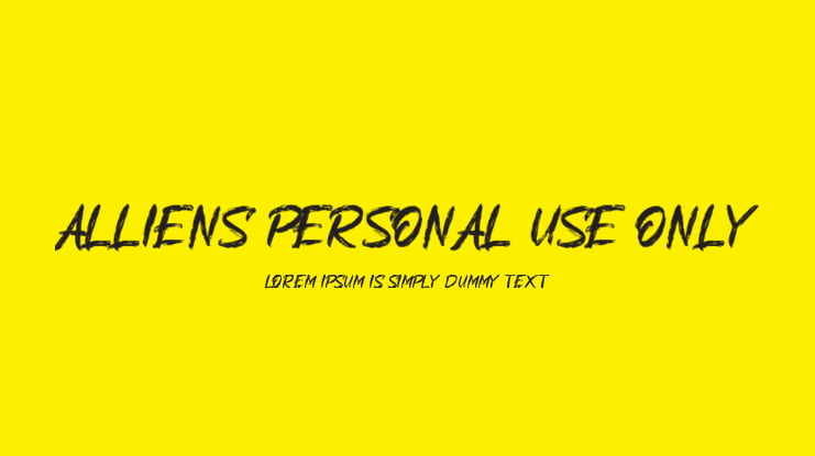 Alliens Personal Use Only Font