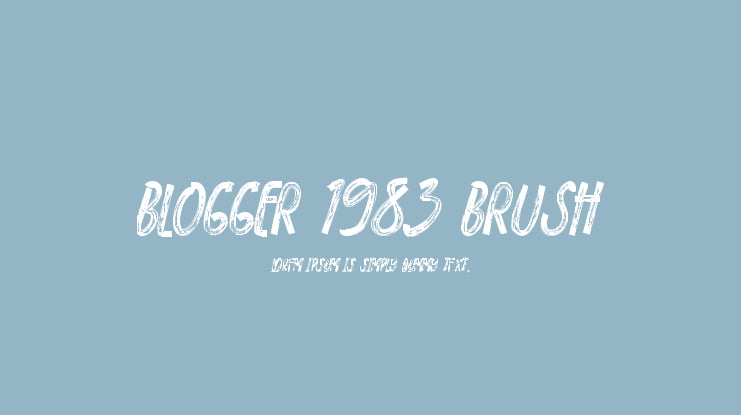 BLOGGER 1983 BRUSH Font