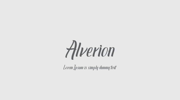 Alverion Font