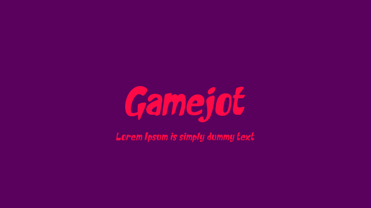Gamejot Font
