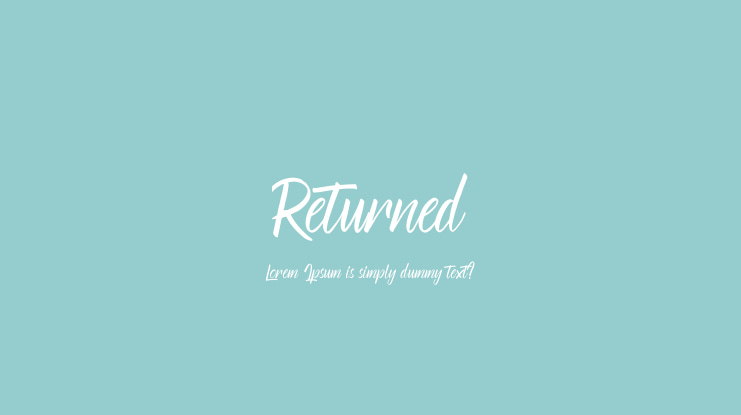 Returned Font