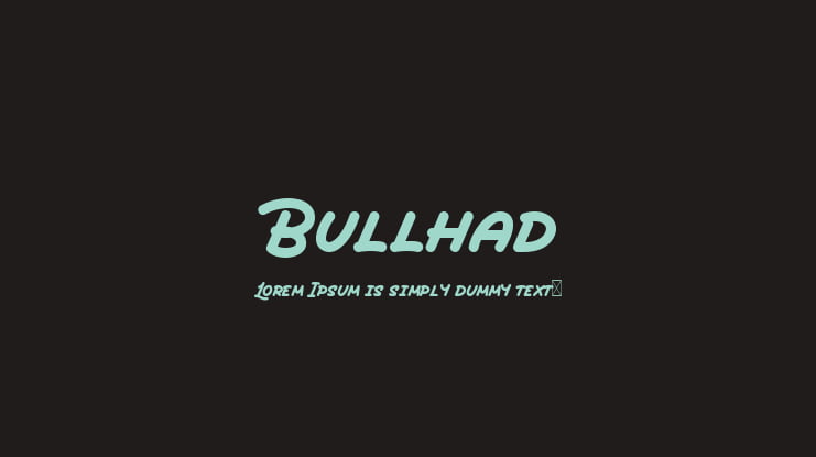 Bullhad Font