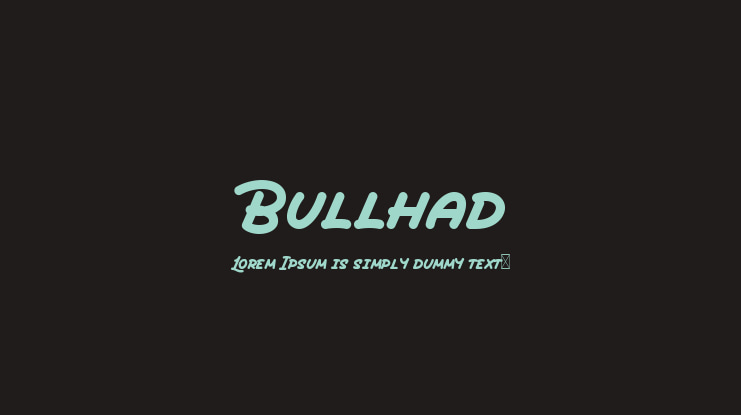 Bullhad Font