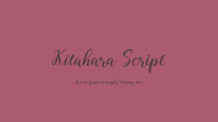 Kitahara Script Font