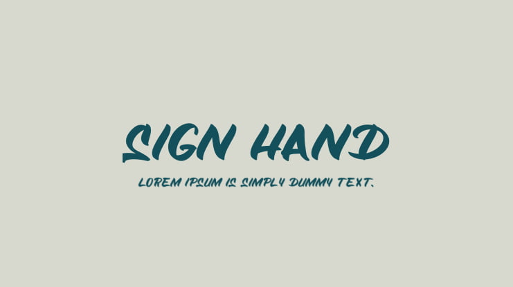 Sign Hand Font
