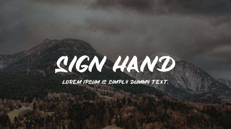 Sign Hand Font