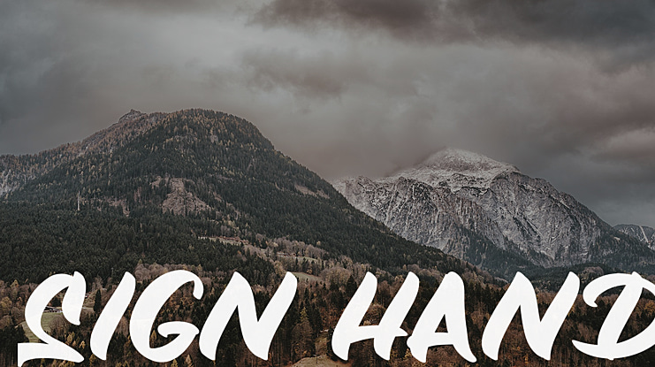 Sign Hand Font