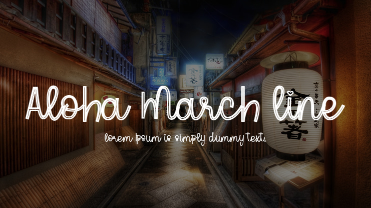 Aloha March line Font Family