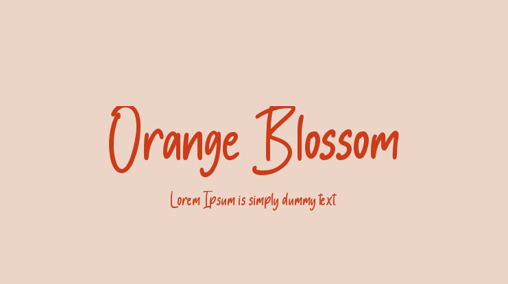 Orange Blossom Font