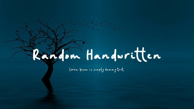 Random Handwritten Font