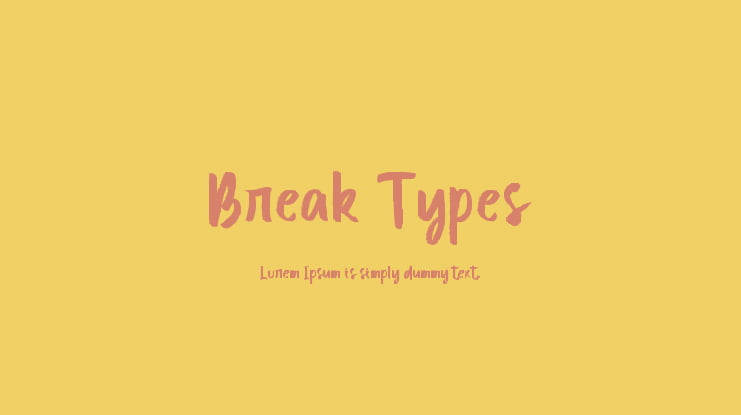 Break Types Font