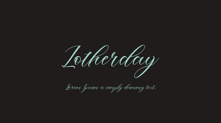 Lotherday Font