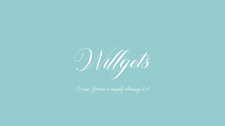 Willgets Font