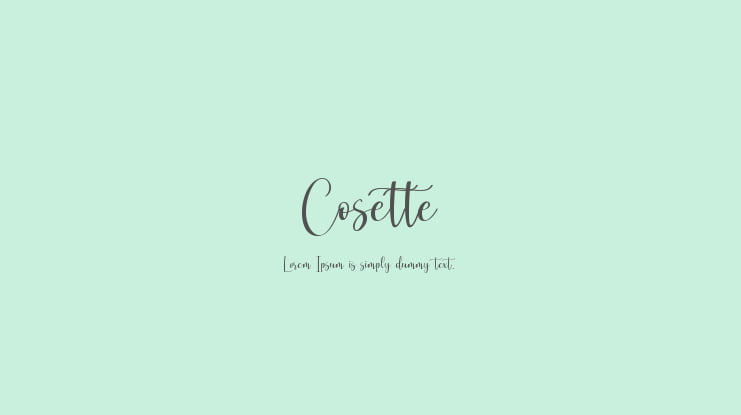 Cosette Font