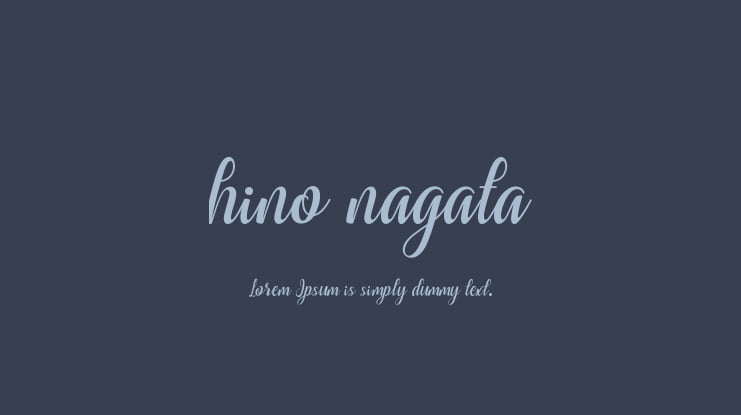 hino nagata Font