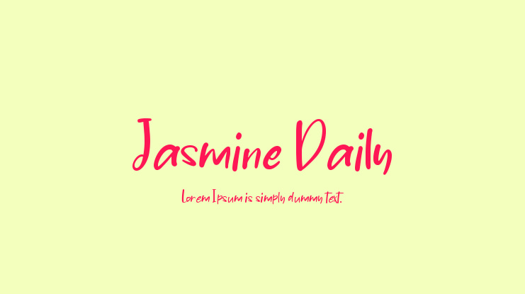 Jasmine Daily Font
