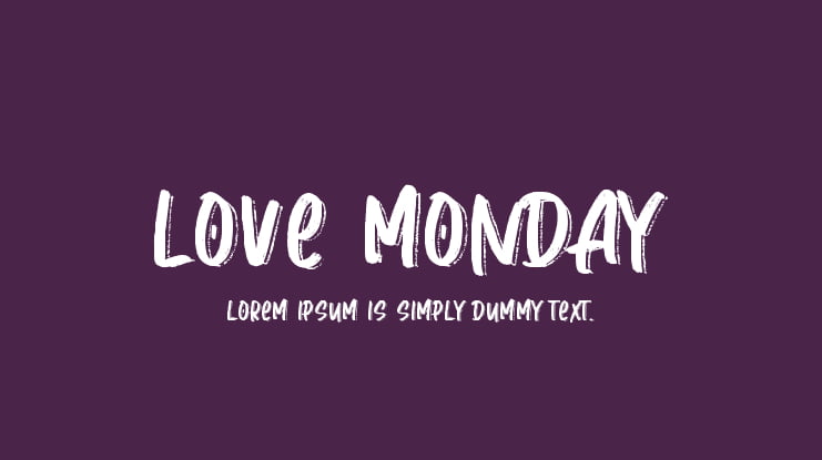 Love Monday Font