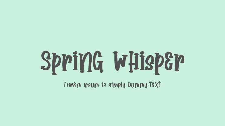 Spring Whisper Font
