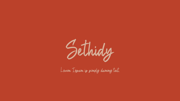 Sethidy Font