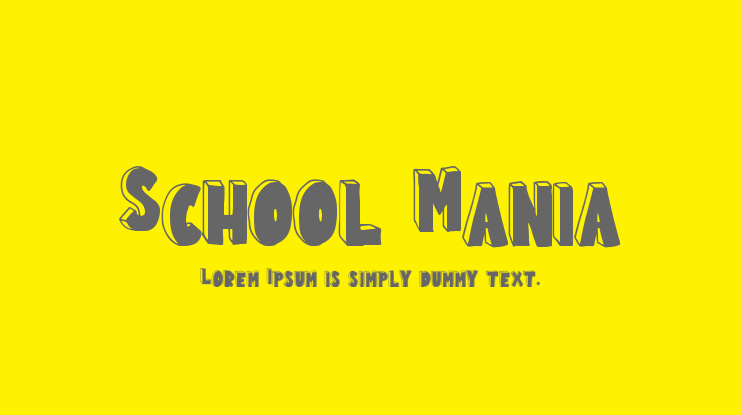 School Mania Font