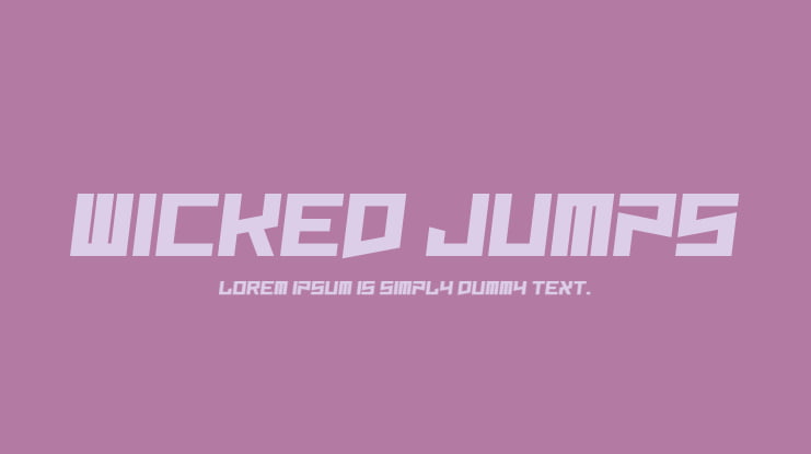 Wicked Jumps Font